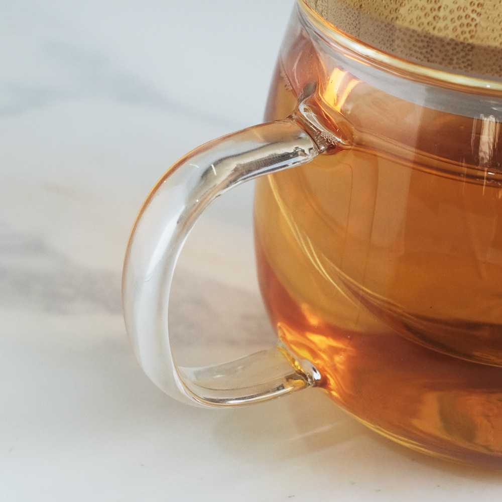 Mug Teh Kaca Tahan Panas One Two Cups + Saringan C225 