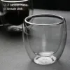 One Two Cups Gelas Kaca Aesthetic Tahan Panas Double Wall Glass 