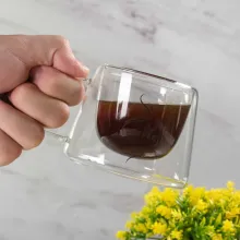 Cangkir Kopi 180ml Kaca Double Wall One Two Cups Tahan Panas